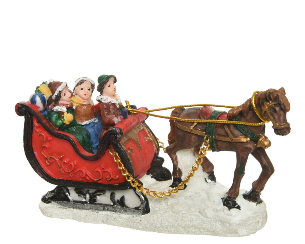 horse and sleigh figurine