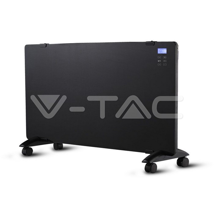 2000W LED Glass Panel Heater with Aluminium Heating Element Black – Fix It